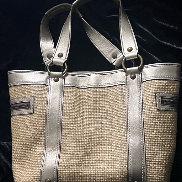Coach Gold Canvas Tote - Picture 8 of 16